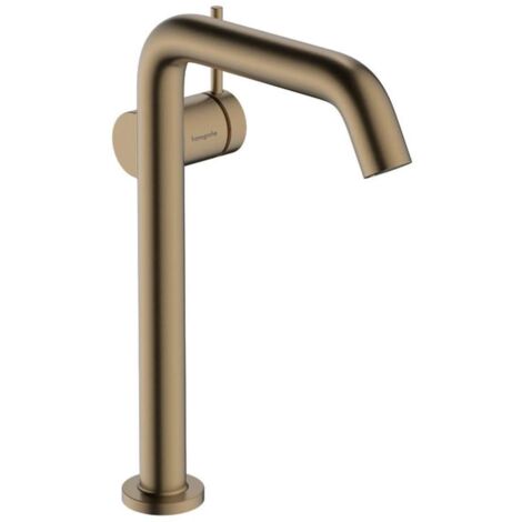 Hansgrohe Tecturis S - Grifo de lavabo con desagüe Push-Open, CoolStart, EcoSmart, bronce cepillado 73373140 (1/2)