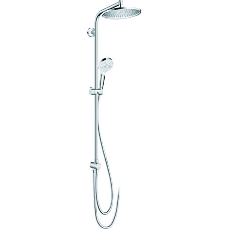 Hansgrohe Crometta - Conjunto de ducha S 240 Showerpipe para renovaciones, EcoSmart 9 l/min, cromo 27270000 (1/6)