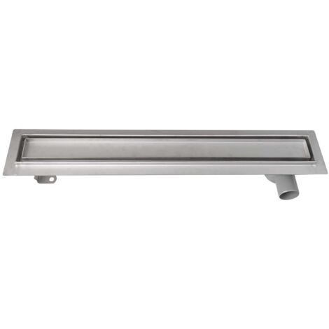 Aqualine Canaletas de desagüe - Canaleta de ducha Pavino con rejilla para la inserción de baldosas, 86x14x9 cm, acero inoxidable 2710-90