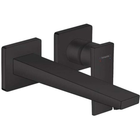 Hansgrohe Metropol - Grifo de lavabo empotrado, instalación de 2 orificios, negro mate 32526670 (1/3)