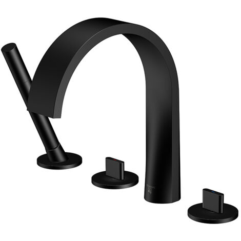 Steinberg 280 - Grifo para borde de bañera, instalación de 4 orificios, negro mate 280 2400 S (1/4)