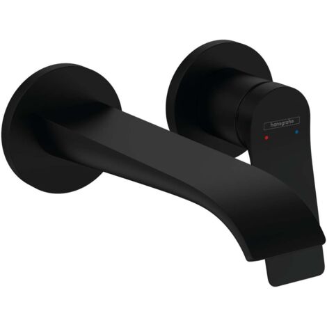 Hansgrohe Vivenis - Grifo empotrado de lavabo de 2 orificios, EcoSmart, negro mate 75050670 (1/3)