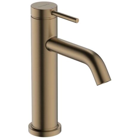 Hansgrohe Tecturis S - Grifo de lavabo con desagüe, CoolStart, EcoSmart, bronce cepillado 73318140 (1/2)