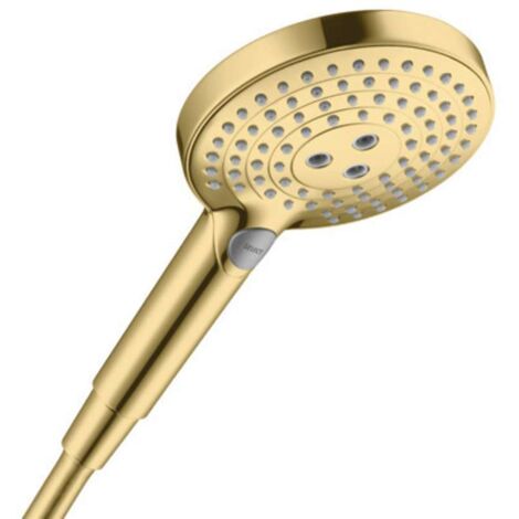 Hansgrohe Raindance Select S - Alcachofa de ducha, 3 chorros, aspecto de oro pulido 26530990 (1/2)