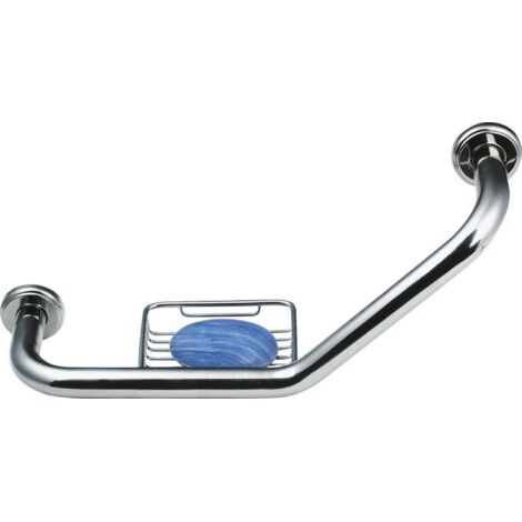 Sapho Equipamiento de baño - Tirador curvo con jabonera de alambre, cromo XH520 (1/3)