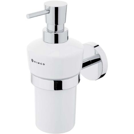 Nimco Unix - Dispensador de jabón líquido con soporte, cromo UN 13031KU-T-26 (1/2)