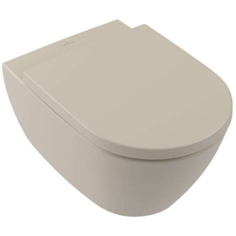 Villeroy & Boch Subway 2.0 - Inodoro suspendido, Direct Flush, CeramicPlus, Almond 5614R0AM
