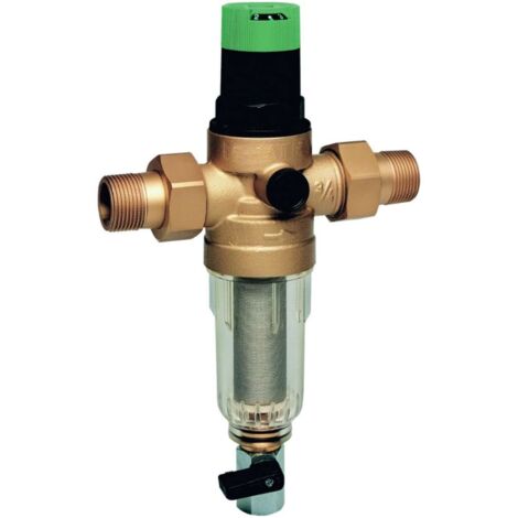 Honeywell Filtros de agua - Filtro de agua fría, con válvula reductora de presión, conexión DN25 FK06-1AA