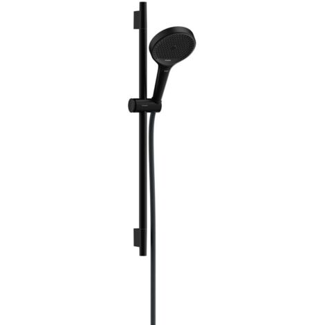 Hansgrohe Rainfinity - Conjunto de alcachofa de ducha, barra y manguera, 3 chorros, negro mate 28745670 (1/3)