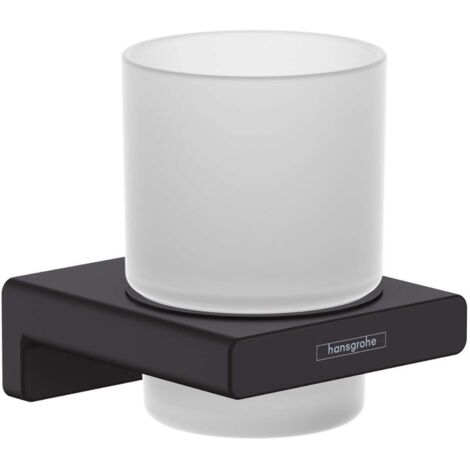 HANSGROHE Soporte de cristal negro mate AddStoris