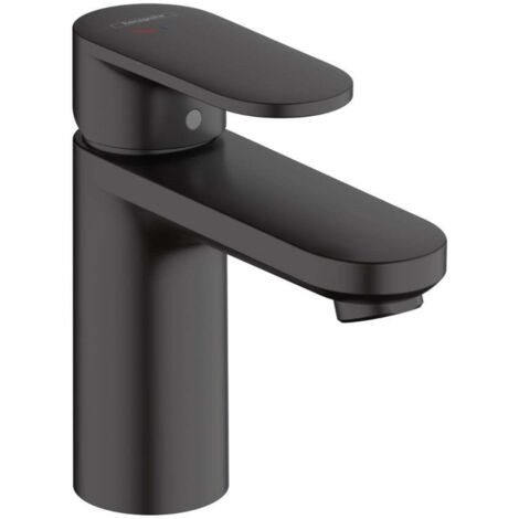 Hansgrohe Vernis Blend - Grifo de lavabo con desagüe, CoolStart, EcoSmart, negro mate 71585670 (1/3)