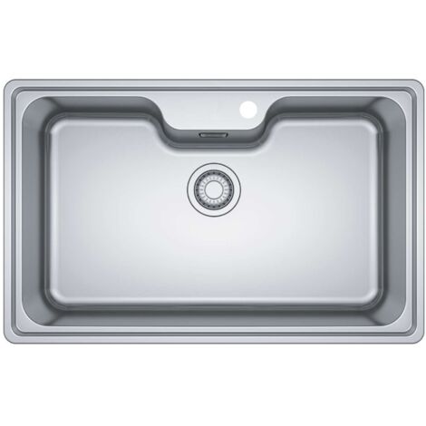 Franke Bell - Fregadero BCX 610-75, 81x51 cm, acero inoxidable 101.0693.352