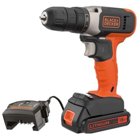 BLACK+DECKER Herramientas - Taladro AKU 18V, 1x batería 1,5 Ah, cargador BCD001C1-QW