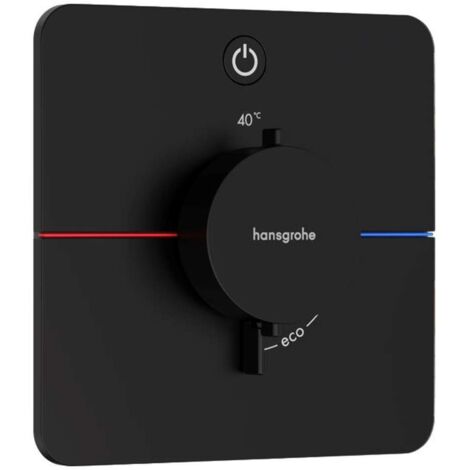 Hansgrohe ShowerSelect Comfort - Grifo termostático empotrado, negro mate 15581670 (1/4)