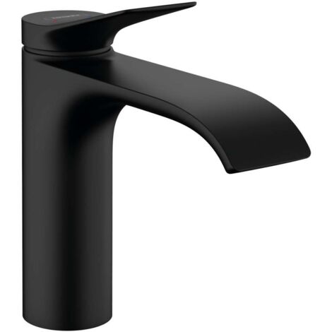 Hansgrohe Vivenis - Grifo de lavabo 110, con desagüe, EcoSmart, negro mate 75020670 (1/4)