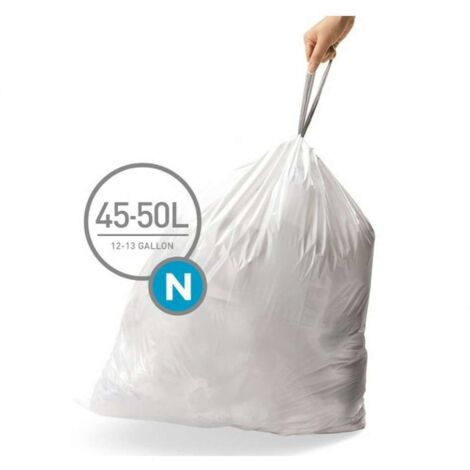 Simplehuman Accesorios - Bolsas de basura 45-50 l, tipo N, 20 uds CW0174 (1/5)