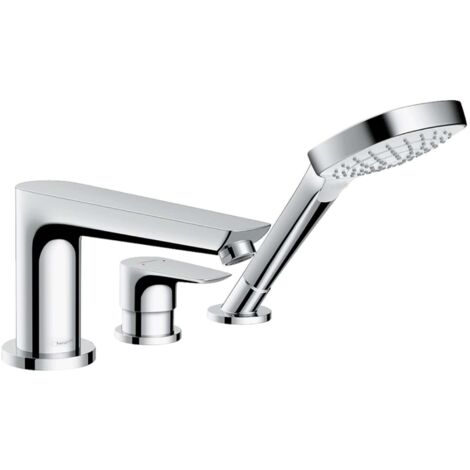 Hansgrohe Talis E - Grifo para borde de bañera, instalación de 3 orificios, cromo 71731000 (1/2)