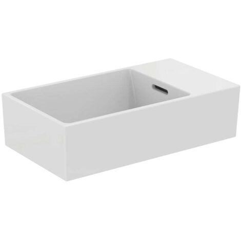 Ideal Standard Extra - Lavamanos 45x25 cm, con rebosadero, sin orificio para grifo, blanco T392201 (1/3)