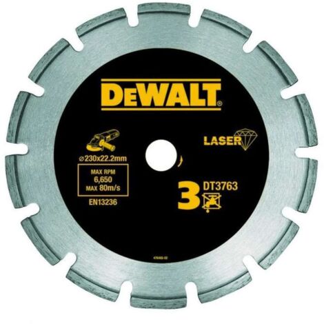 DeWALT Accesorios - Disco de corte diamantado para materiales duros 230x22,23 mm DT3763