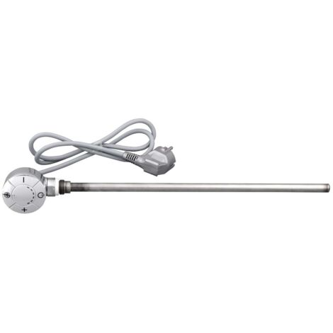 Aqualine Varillas de calefacción - Varilla calefactora con termostato, cable recto, cromo LT67444