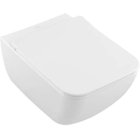 Villeroy & Boch Venticello - Inodoro suspendido con asiento SoftClose, DirectFlush, blanco alpino 4611RL01 (1/4)
