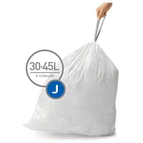 Simplehuman Accesorios - Bolsas de basura 30-45 l, tipo J, 20 uds CW0169