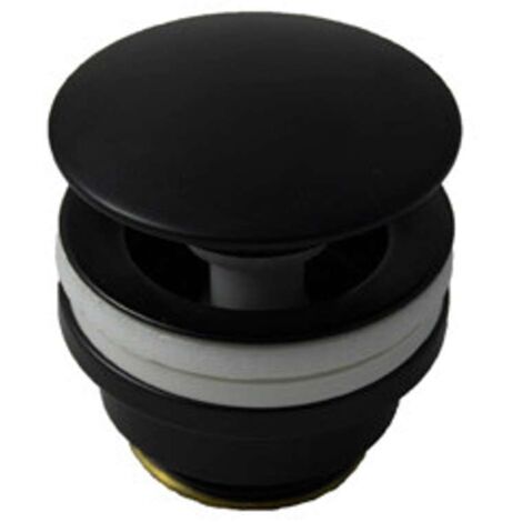 Paffoni Ringo West - Válvula de desagüe Click Clack 1 1/4 para lavabo, negro mate ZSCA050NO