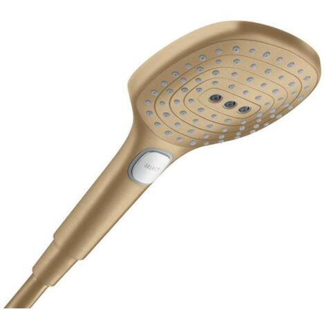 Hansgrohe Raindance Select E - Alcachofa de ducha 120, 3 chorros, bronce cepillado 26520140 (1/3)