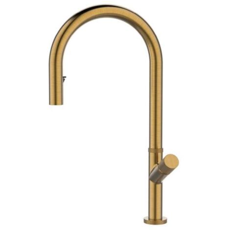 Alveus Swan - Grifo de fregadero con ducha extraíble, bronce cepillado 1150779 (1/3)