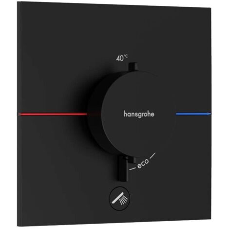 Hansgrohe ShowerSelect Comfort - Grifo termostático empotrado, negro mate 15575670 (1/3)