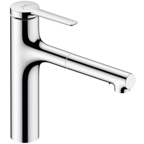 Hansgrohe Zesis M33 - Grifo de fregadero 160, con ducha extraíble, sBox lite, cromo 74804000