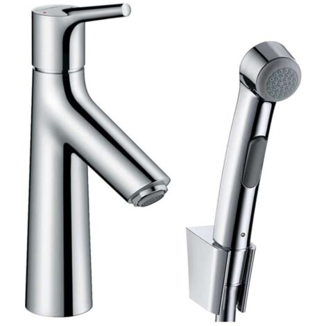 Hansgrohe Talis S - Grifo monomando de lavabo con teleducha Bidette, cromo 72290000 (1/2)