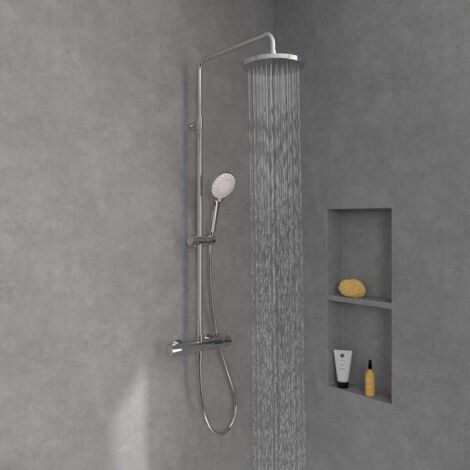 Villeroy & Boch Universal Showers - Conjunto De Ducha Con Termostato, Diámetro 23 Cm, 3 Chorros Cromo Tvs109002uk061 88811675