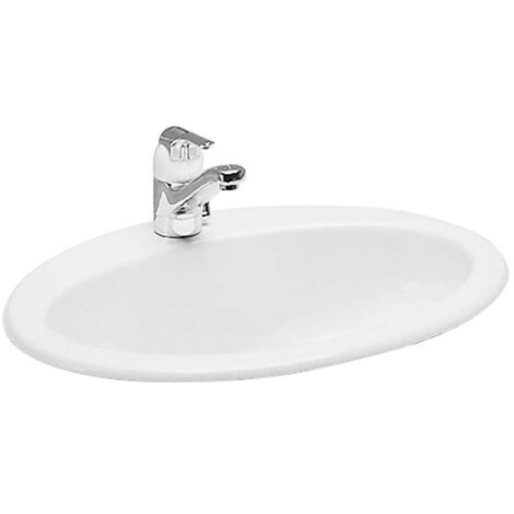 LAUFEN Indova lavabo encastrado, desde arriba, con repisa para