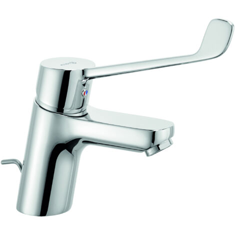 Kludi Pure&Easy - Grifo médico de lavabo, con desagüe, cromo 372870565 (1/3)