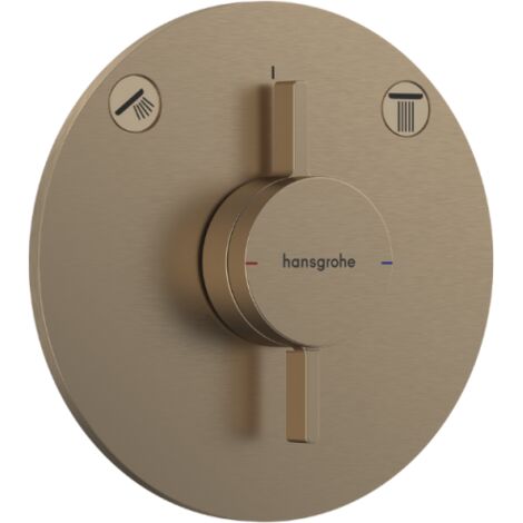 Hansgrohe DuoTurn S - Grifo empotrado para 2 aparatos, bronce cepillado 75418140