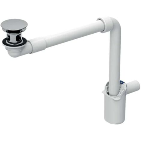 Geberit Accesorios - Sifón de ahorro para lavabos con desagüe sin rebosadero, cromo 152.091.21.1 (1/3)