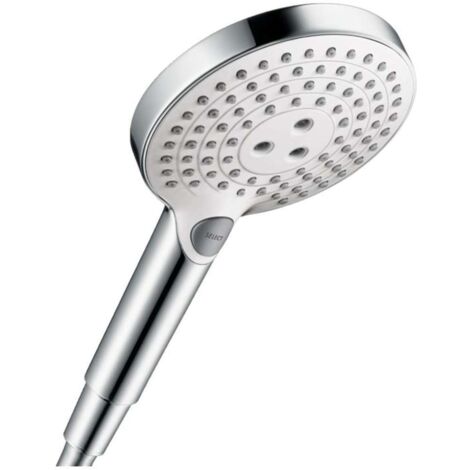 Hansgrohe Raindance Select S - Alcachofa de ducha, 120, 3 chorros, blanco/cromo 26530400
