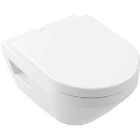 Villeroy & Boch Architectura - Inodoro suspendido con asiento SoftClosing, TwistFlush, CeramicPlus, blanco alpino 5684CLR1
