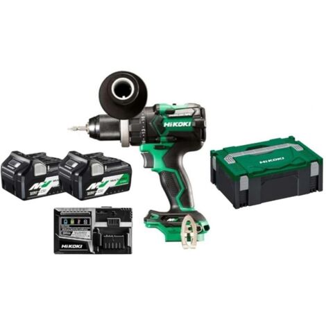 Taladro atornillador HIKOKI 36V + 2 baterías 2,5Ah - Multivoltaje 155 Nm - DS36DCWRZ
