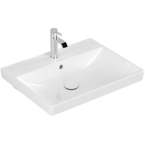 Villeroy & Boch Avento - Lavabo de mueble 60x47 cm, con rebosadero, orificio para el grifo, blanco alpino 41586001 (1/5)