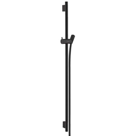 Hansgrohe Unica'S - Barra de ducha 90 cm con manguera de ducha, negro mate 28631670