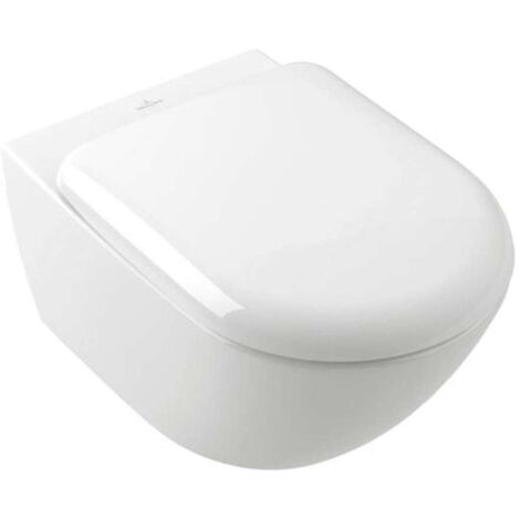 Villeroy & Boch Antao - Inodoro suspendido, Rimless, CeramicPlus,TwistFlush, blanco alpino 4674T0R1