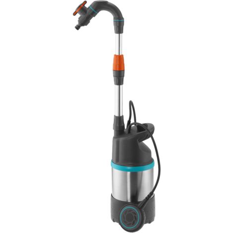 GARDENA Bomba sumergible de presión agua clara, bombea agua 23 m (2,3 bar) para depositos pluviales 4700 l/h, 550W Inox (1764-20) (1/5)