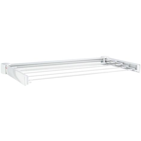 Leifheit – Estante para montar en pared – Blanco – Plegable – Ancho 720 mm – Profundidad 370 mm – Para espacios reducidos (1/5)