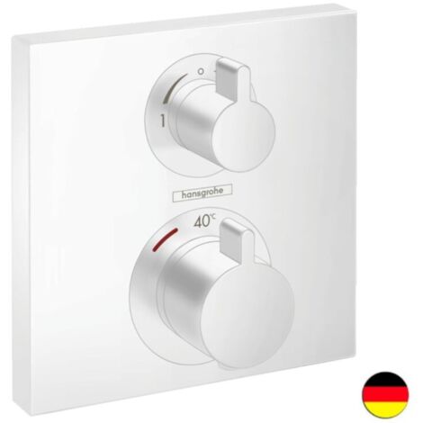 Hansgrohe Ecostat Square - Grifo termostático empotrado para 2 aparatos, blanco mate 15714700 (1/5)