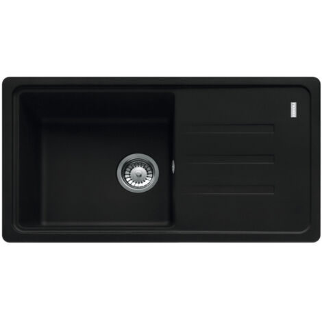 Franke Malta BSG 611-78/39 Fregadero 78x43,5cm con escurridor reversible, Fragranit+, Negro mate (BSG611-78MC)