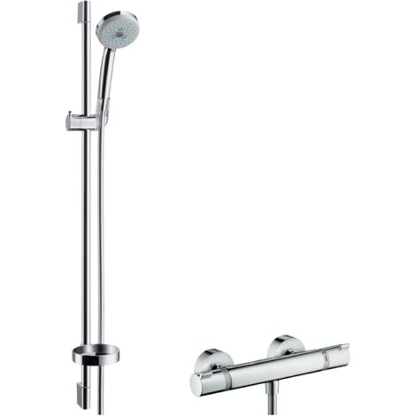 HANSGROHE Combi Multi con barra Ecostat Comfort de 90 cm cromada