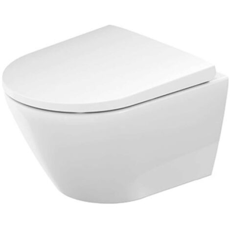 Duravit D-Neo - Inodoro suspendido con asiento SoftClose, Rimless, blanco 45880900A1 (1/5)