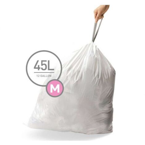 Simplehuman Accesorios - Bolsas de basura 45 l, tipo M, 20 uds CW0173 (1/5)
